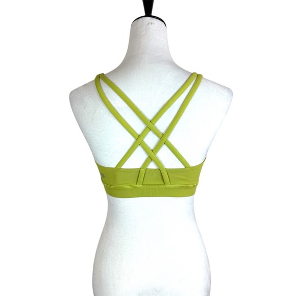 NWOT Lululemon SoulCycle Sports‎ Bra Crisscross Straps Athletic Top Chartreuse - Picture 3 of 9